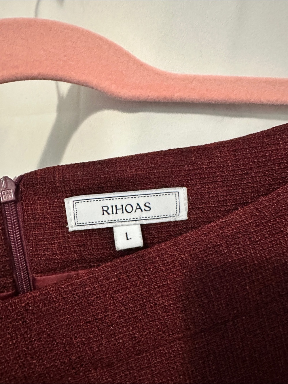 Rihoas A-Line Midi Skirt in Deep Burgundy - Picture 6 of 7